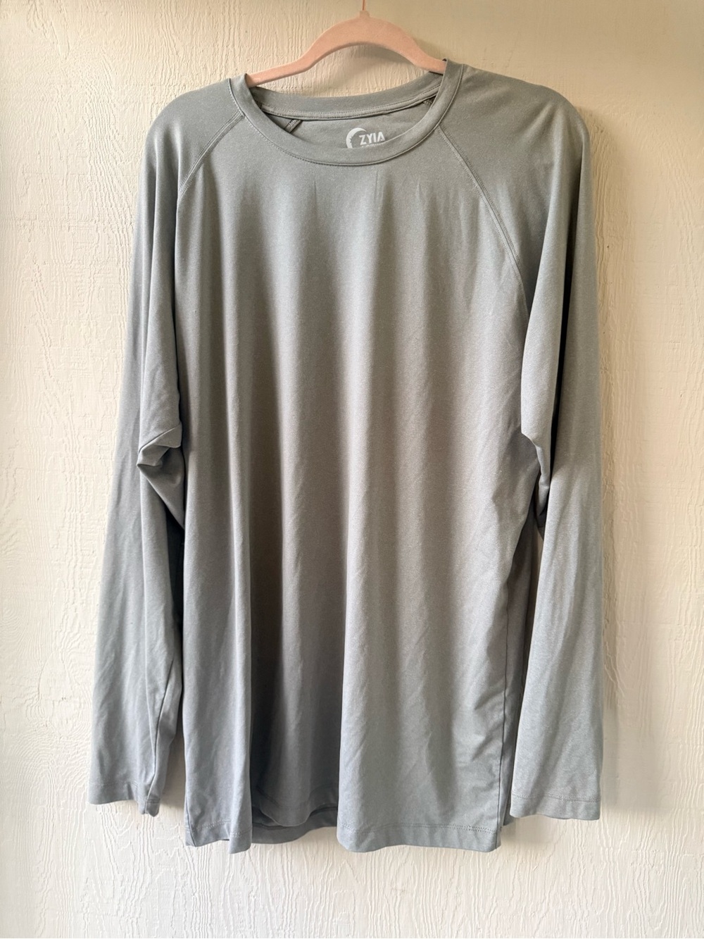 ZYIA Men's Long Sleeve Performance Shirt - Light Gray